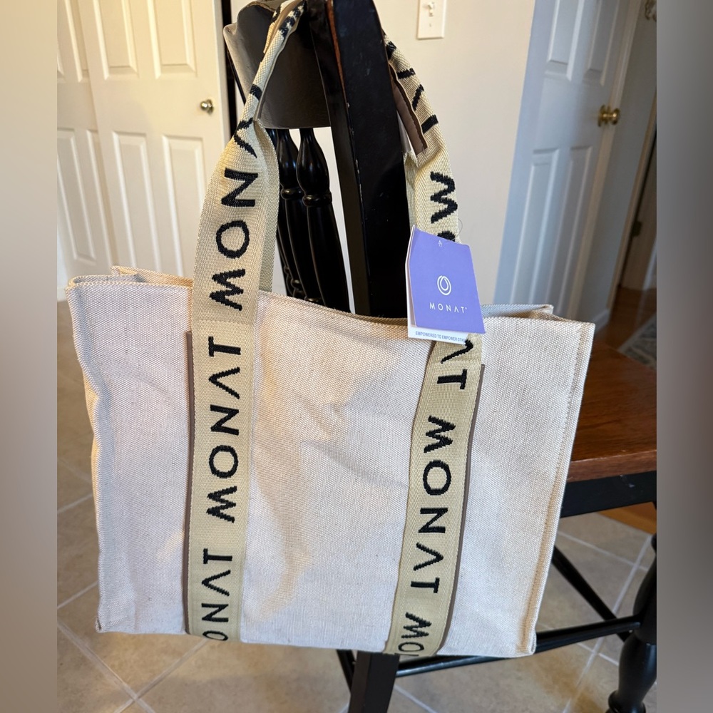 NWT MONAT Lux Cream Tote